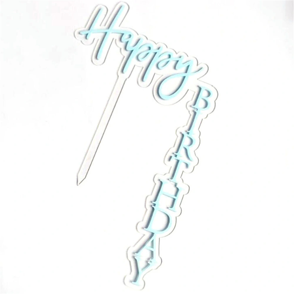 Birthday Cake Decoration Acrylic Right Angle Shaped Cake Toppers