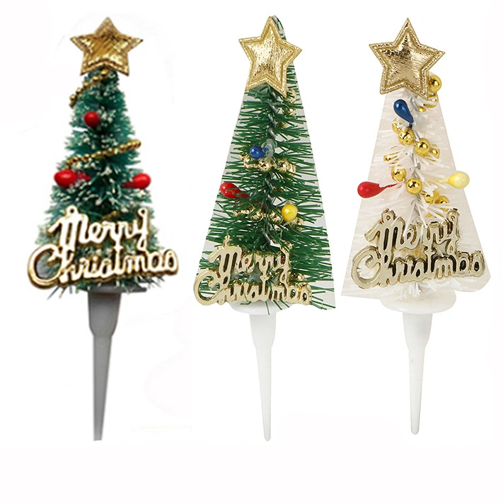 Hot Selling Christmas Tree Cake Topper for Decoration