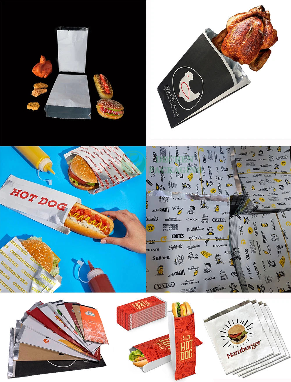 French Friess Best Papers for Hot Food Carrier out Custom Paper Bag