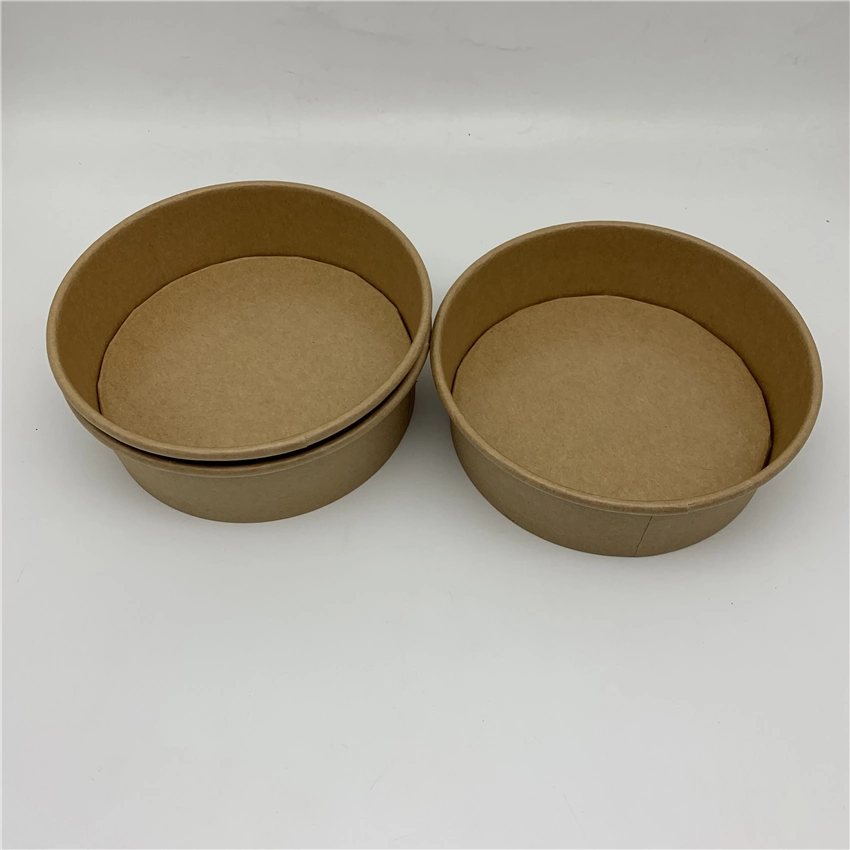 Food Container Custom Printed Multi-Size Disposable Kraft Paper Salad Bowl