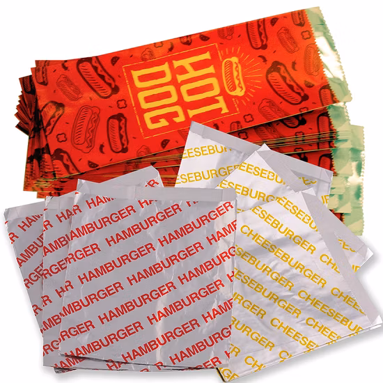 Doner Kebabs emballage papier de crème glacée Packag pour sac de poulet frit